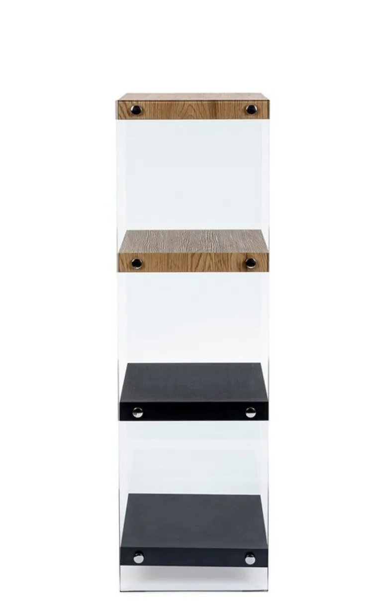 LIBRERIA 4 PIANI NERA - LINE WOOD