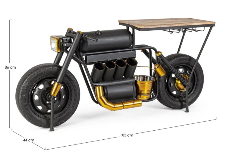 MOBILE BAR IN ACCIAIO - MOTO SPEED