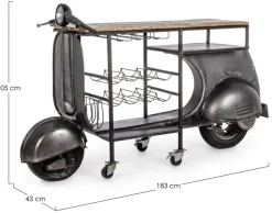 MOBILE BAR IN METALLO - VESPA REPLICA