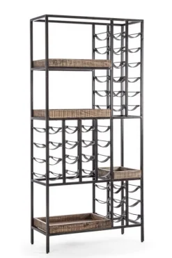 MOBILE PORTABOTTIGLIE IN ACCIAIO - ELMER