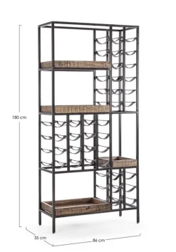 MOBILE PORTABOTTIGLIE IN ACCIAIO - ELMER
