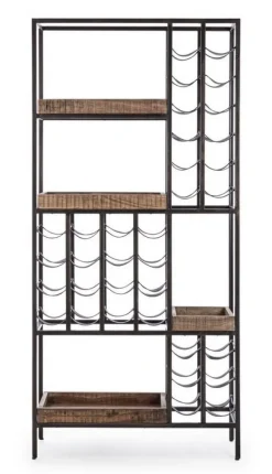 MOBILE PORTABOTTIGLIE IN ACCIAIO - ELMER