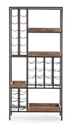 MOBILE PORTABOTTIGLIE IN ACCIAIO - ELMER