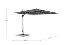 OMBRELLONE BRACCIO ARIES 3X3 ANOD-GRI T