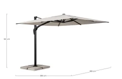 OMBRELLONE BRACCIO ARIES 3X3 ANTR-NAT T