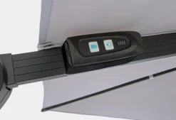 OMBRELLONE BRACCIO CON LED IN ALLUMINIO 3X3 ANTRACITE - INES