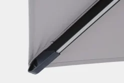 OMBRELLONE BRACCIO CON LED IN ALLUMINIO 3X3 ANTRACITE - INES