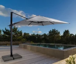 OMBRELLONE BRACCIO IN ALLUMINIO 3X3 ANTRACITE - INES