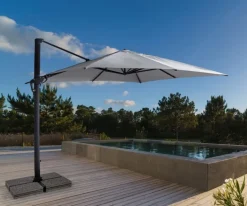 OMBRELLONE BRACCIO IN ALLUMINIO 4X4 ANTRACITE - INES