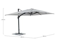 OMBRELLONE BRACCIO IN ALLUMINIO 3X4 ANTRACITE - INES