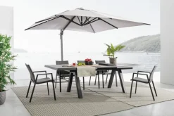 OMBRELLONE BRACCIO IN ALLUMINIO 3X4 ANTRACITE - INES