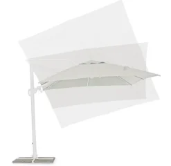 OMBRELLONE BRACCIO IN ALLUMINIO 3X3 BIANCO - EDEN