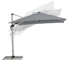 OMBRELLONE BRACCIO IN ALLUMINIO 3X3 ANTRACITE - INES