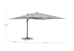 OMBRELLONE BRACCIO VEGA 3X4 ANTR-GRI CH