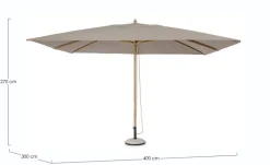 OMBRELLONE IN ALLUMINIO 3X4 TORTORA - ECLIPSE