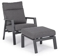 OTTOMAN IN ALLUMINIO ANTRACITE JX55 - KLEDI