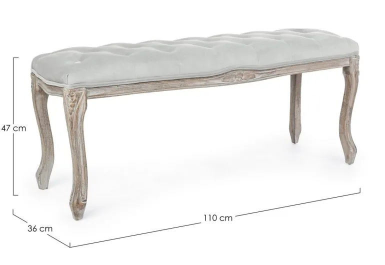 PANCA COLOR GRIGIO - MATHILDE