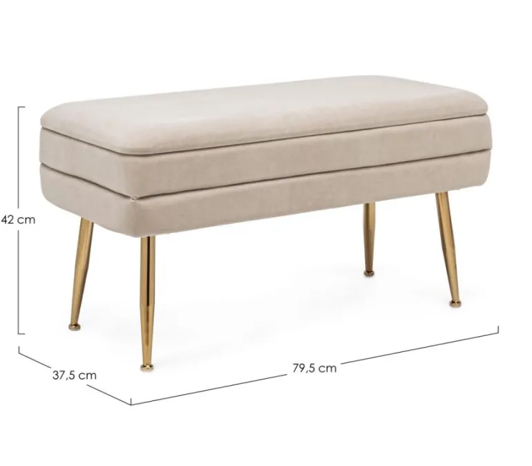 PANCA CONTENITORE BEIGE - PAVLINA