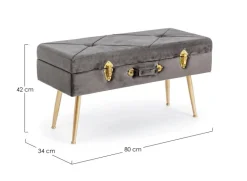 PANCA CONTENITORE GRIGIO - POLINA