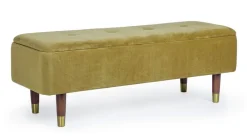 PANCA CONTENITORE IN VELLUTO OLIVE - KIRA