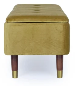 PANCA CONTENITORE IN VELLUTO OLIVE - KIRA