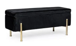 PANCA CONTENITORE IN VELLUTO NERO - IRINA