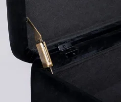 PANCA CONTENITORE IN VELLUTO NERO - IRINA