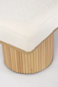 PANCA EFFETTO BOUCLE' NATURALE - FLORIANA