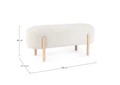 PANCA EFFETTO BOUCLE' NATURALE - DAYLA