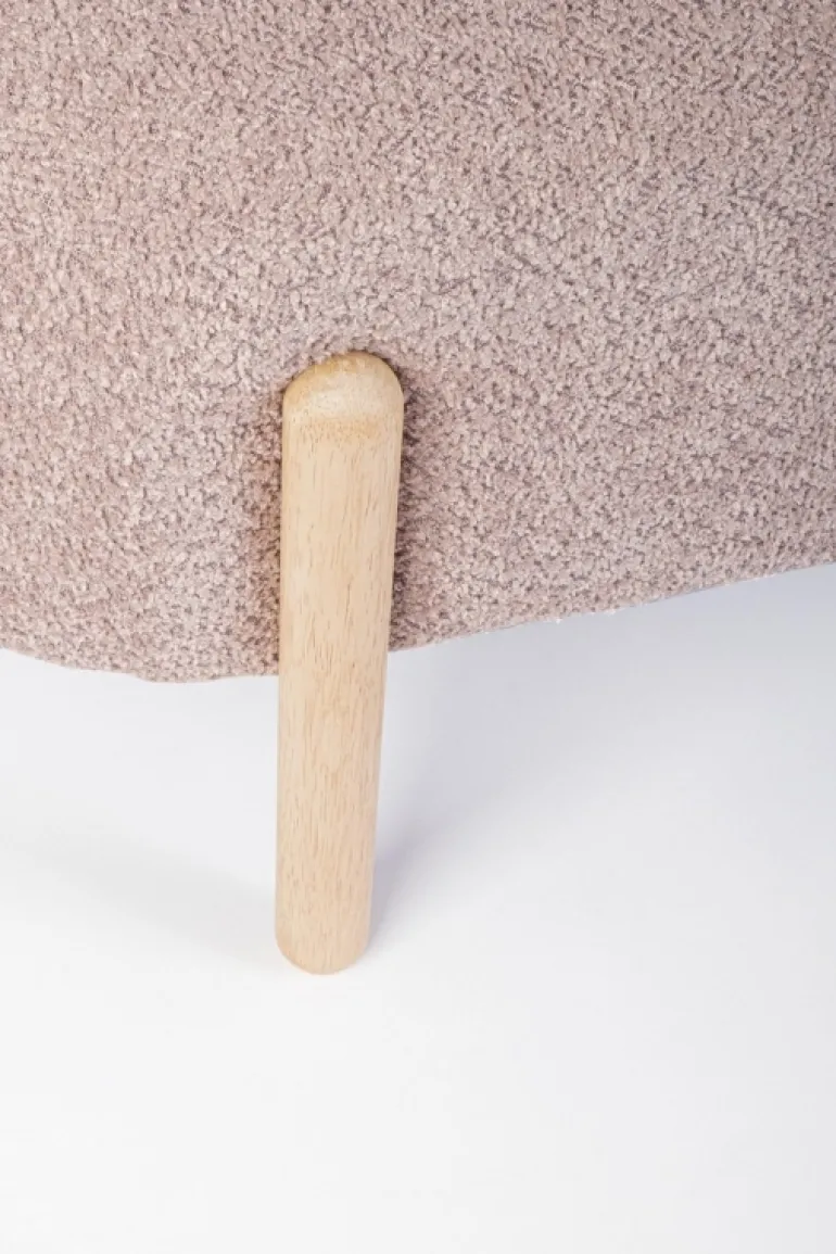 PANCA EFFETTO BOUCLE' ROSA ANTICO - DAYLA