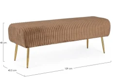 PANCA IN VELLUTO BRONZO - SELENA