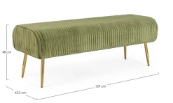 PANCA IN VELLUTO OLIVE - SELENA