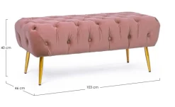 PANCA IN VELLUTO POLIGNAC - GIACINTA