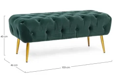 PANCA IN VELLUTO VERDE - GIACINTA