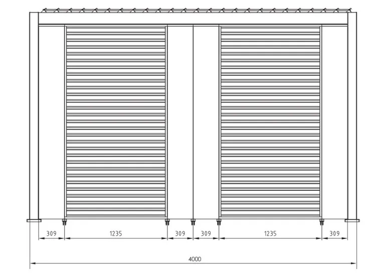 PANNELLO VERTICALE PERGOLA OCEAN BIANCO