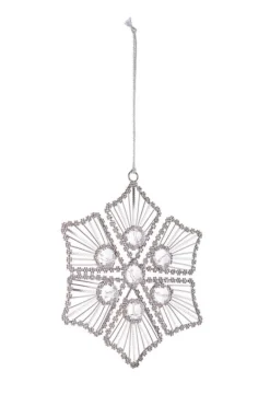 PENDAGLIO BEAD FIOCCO NEVE 6P ARG 14X14