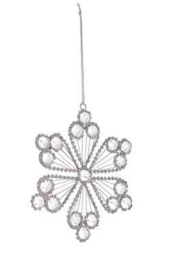 PENDAGLIO BEAD FIOCCO NEVE 6P ARG 15X15