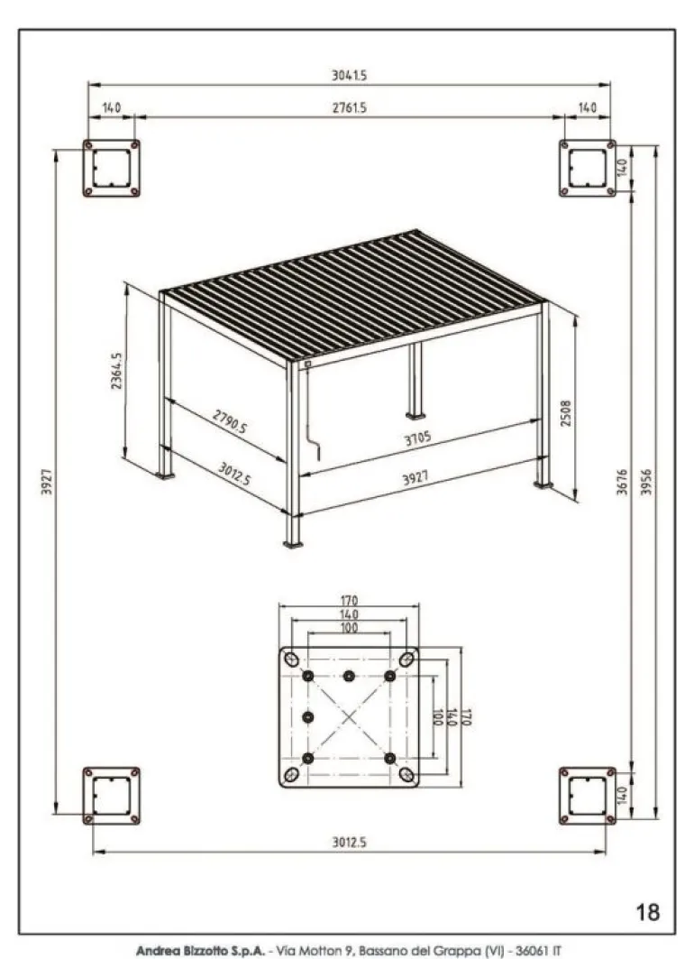 PERGOLA OCEAN 3X4 ANTRACITE
