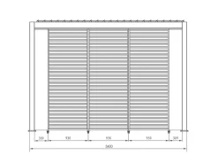 PERGOLA OCEAN 3.6X6 BIANCO