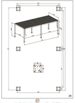 PERGOLA OCEAN 3.6X7.2 BIANCO