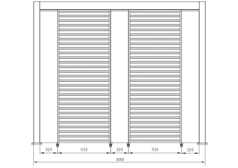 PERGOLA OCEAN 3.6X6 NATURAL-ANTRACITE