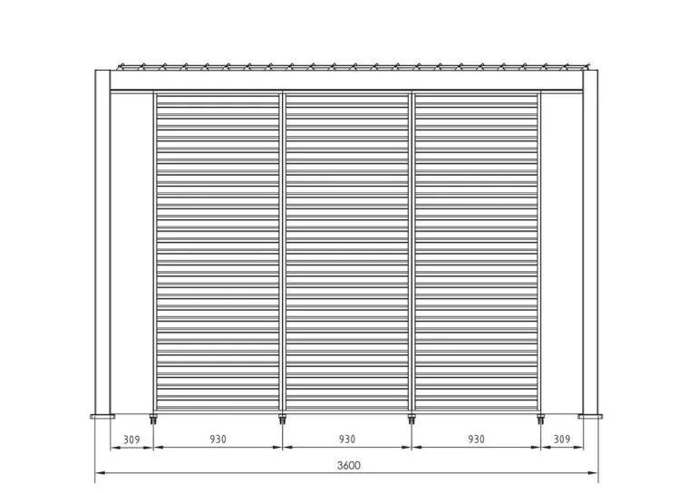 PERGOLA OCEAN 3.6X6 NATURAL-ANTRACITE