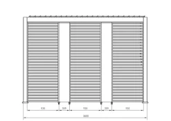 PERGOLA OCEAN 3.6X6 NATURAL-ANTRACITE
