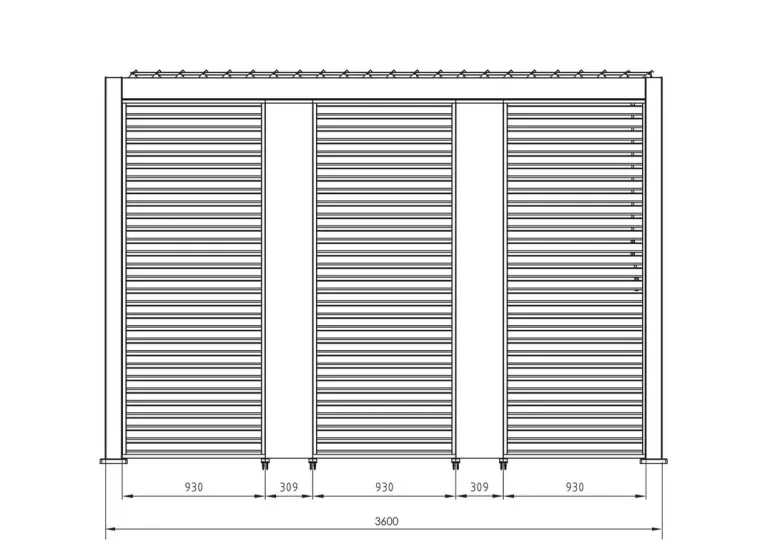 PERGOLA OCEAN 3.6X6 NATURAL-ANTRACITE