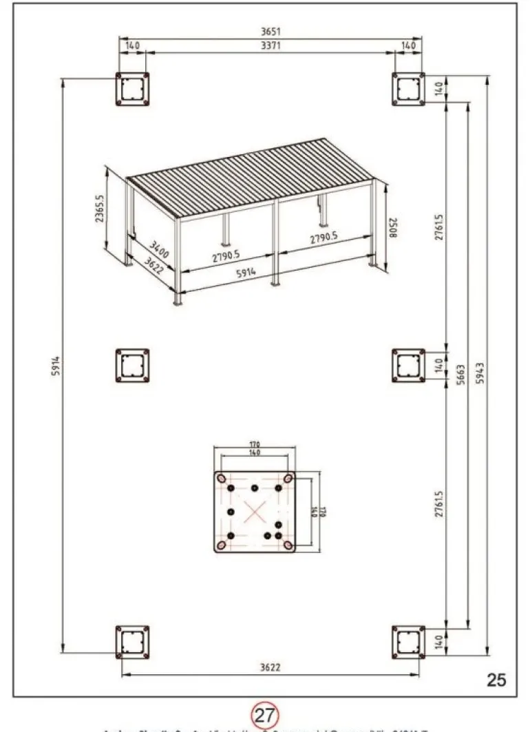 PERGOLA OCEAN 3.6X6 NATURAL-ANTRACITE