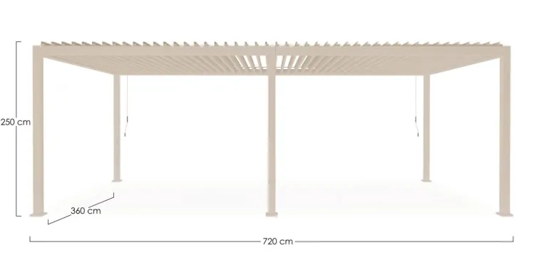PERGOLA OCEAN 3.6X7.2 SETA