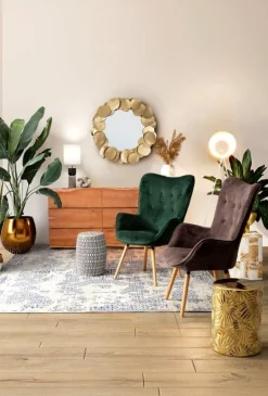 PIANTANA DESIGN TREPPIEDE BIA-ORO H156