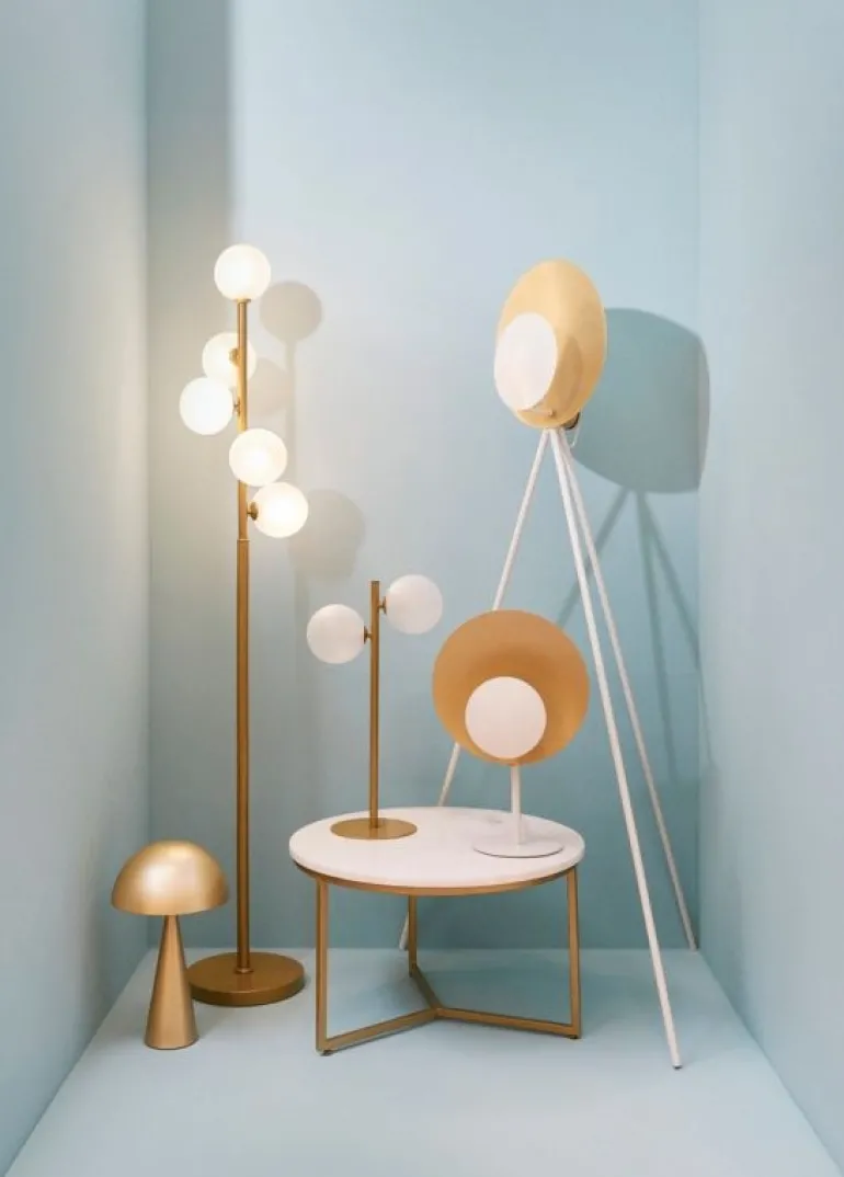 PIANTANA DESIGN TREPPIEDE BIA-ORO H156