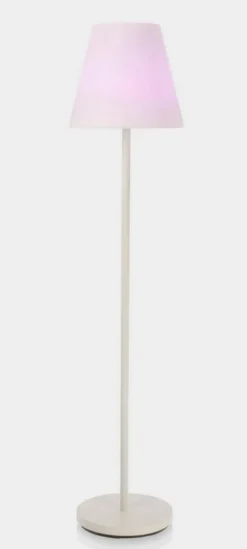 PIANTANA SOLAR LED SPEAKER PE BIANC H150