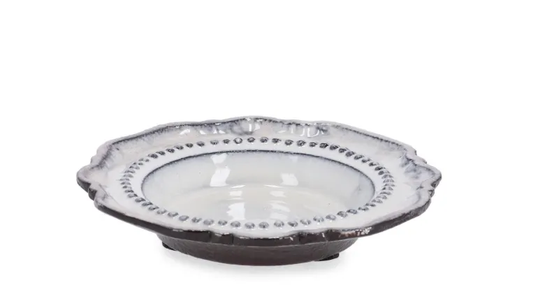 PIATTO DECORATIVO HIKARI ANTIQ WHI D12,5